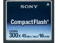 Neue 300x CompactFlash Speicherkarte von Sony mit 16 Gigabyte Kapazität