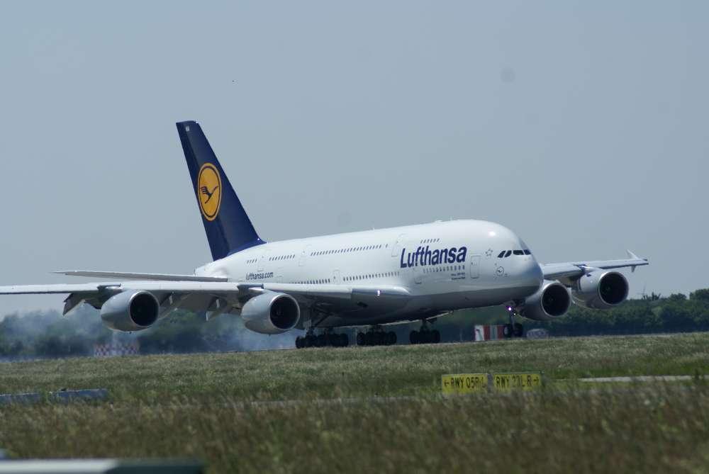Airbus A380 für einen Tag zu Gast am Münchner Flughafen: