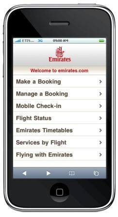 Emirates jetzt auf iPhone, Blackberry und Co: Mobile Website ermöglicht Buchungen einfacher via Smartphone