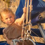 Kinder an Bord in Kroatien